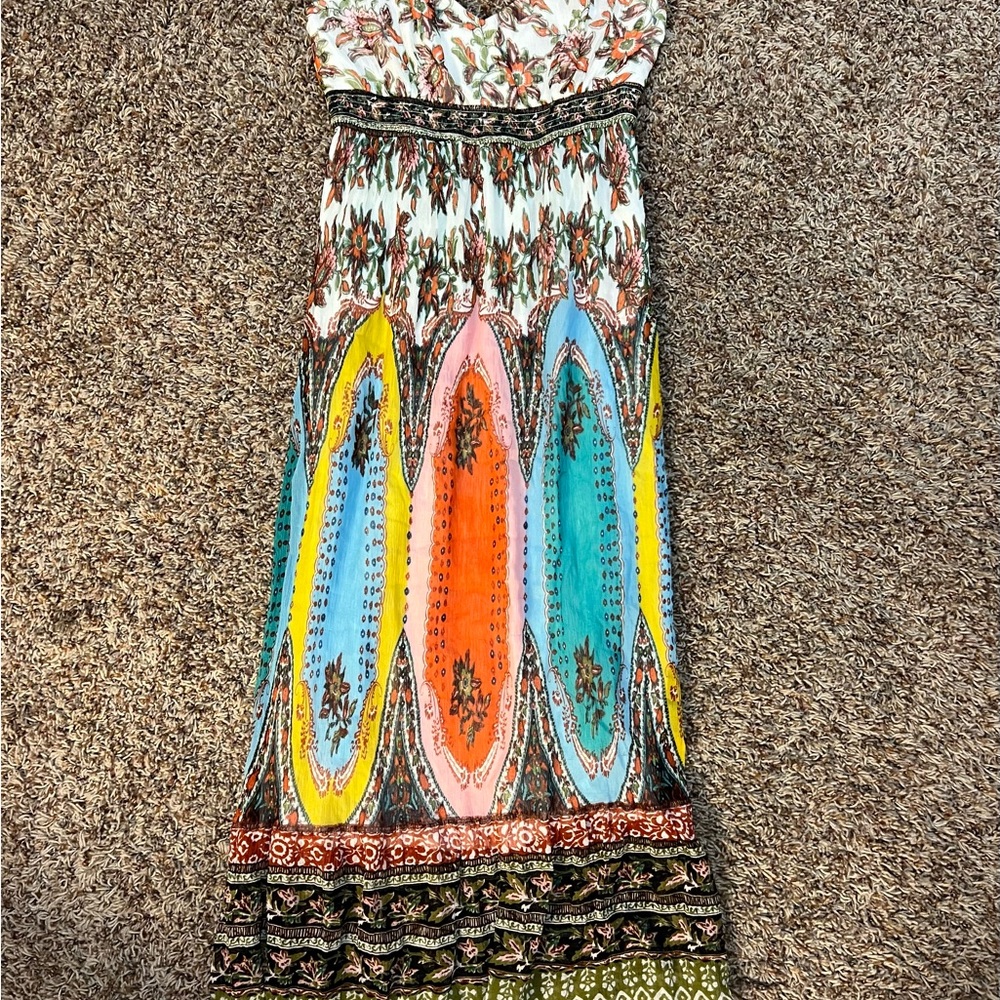 Anthropologie Floral Smocked Dress